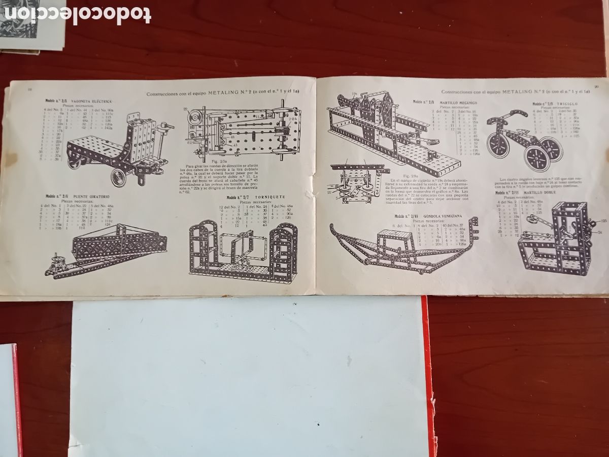 Juegos construcci&oacute;n - Meccano: Lote de 7 catalogos Metaling - Foto 15