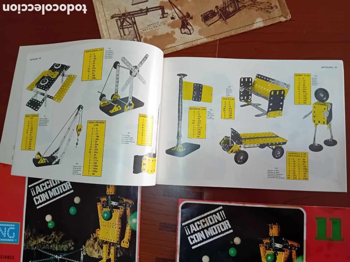 Juegos construcci&oacute;n - Meccano: Lote de 7 catalogos Metaling - Foto 16