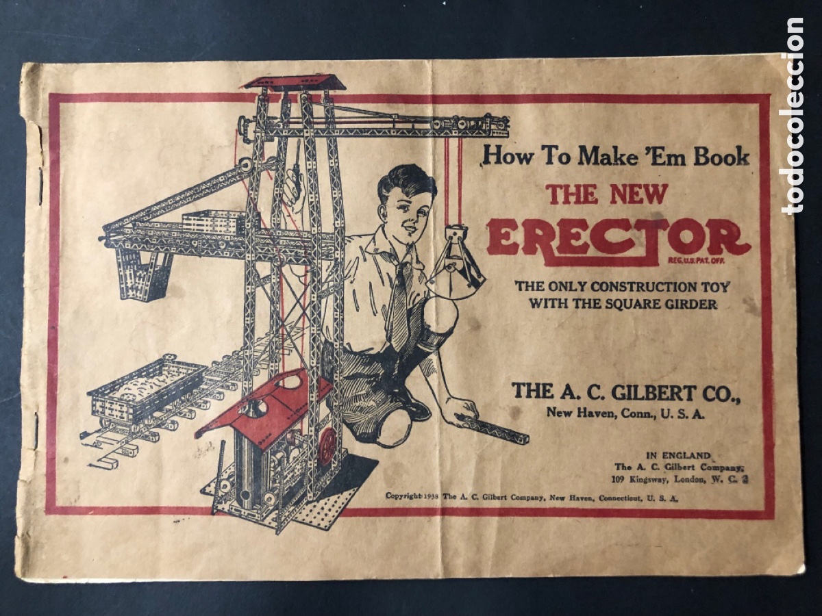 Juegos construcci&oacute;n - Meccano: Antiguo Meccano Gilbert the New Erector - Foto 11