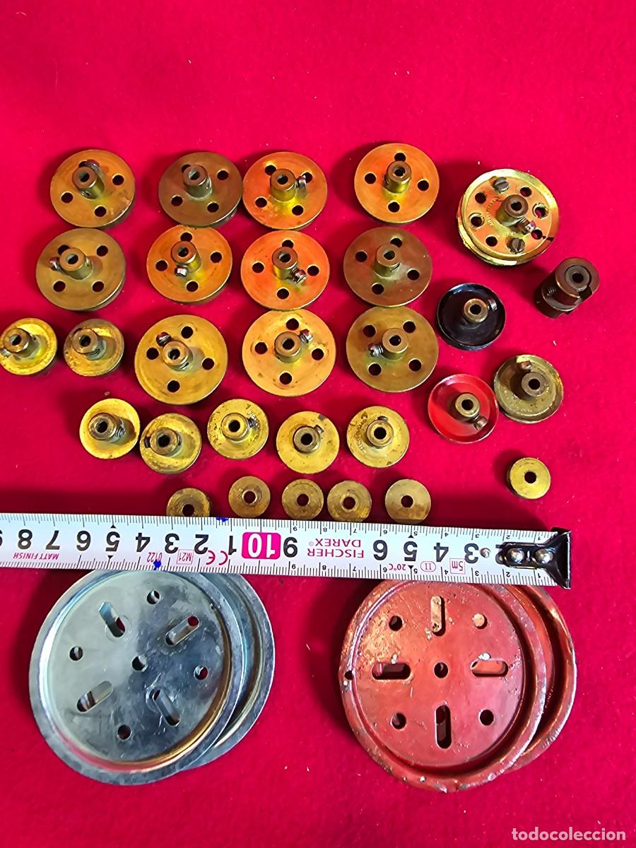 Juegos construcci&oacute;n - Meccano: LOTE DE POLEAS MECCANO - Foto 4