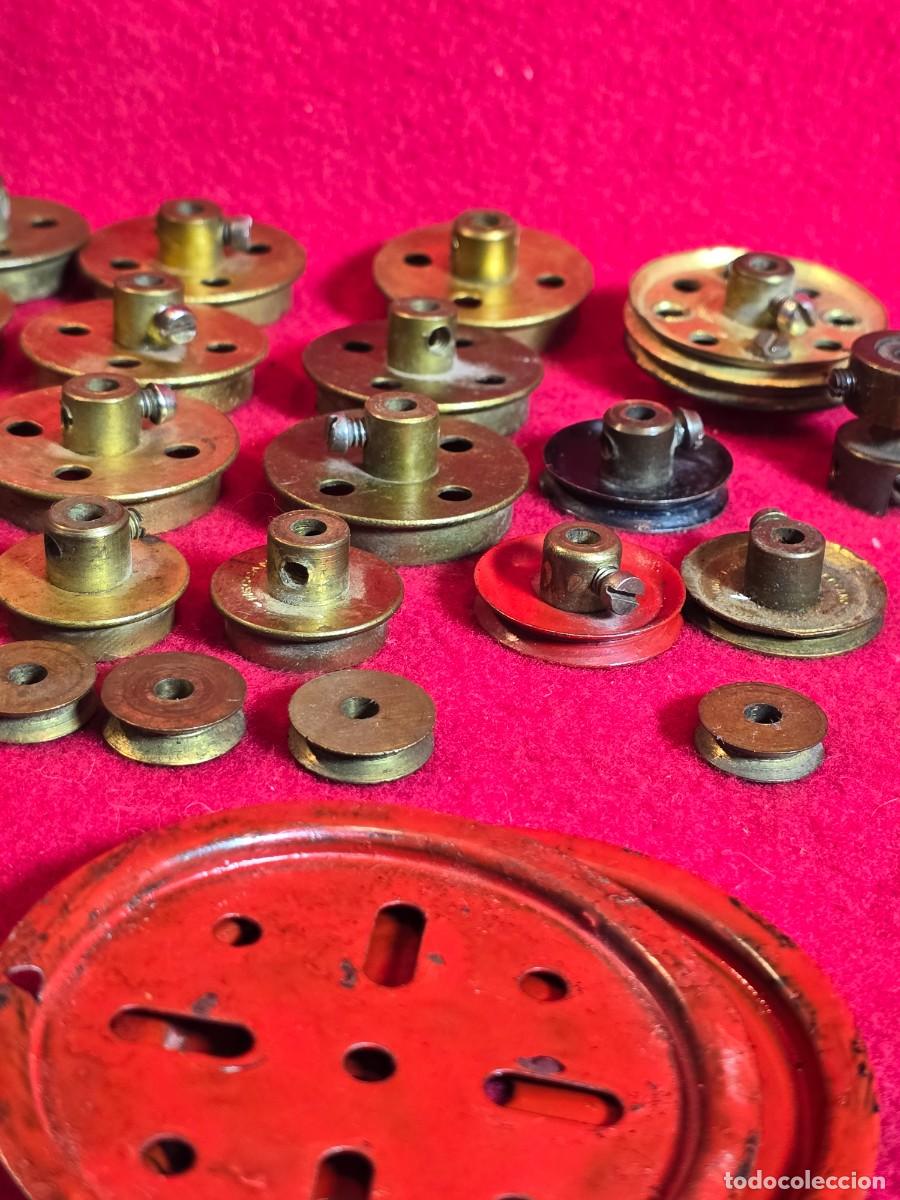 Juegos construcci&oacute;n - Meccano: LOTE DE POLEAS MECCANO - Foto 5