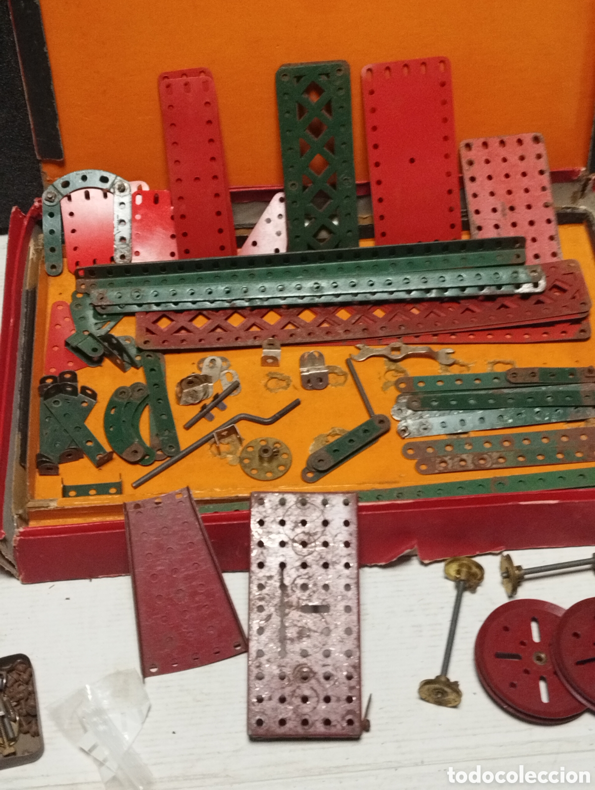 Juegos construcci&oacute;n - Meccano: Lote de antiguo Mecano - Foto 2
