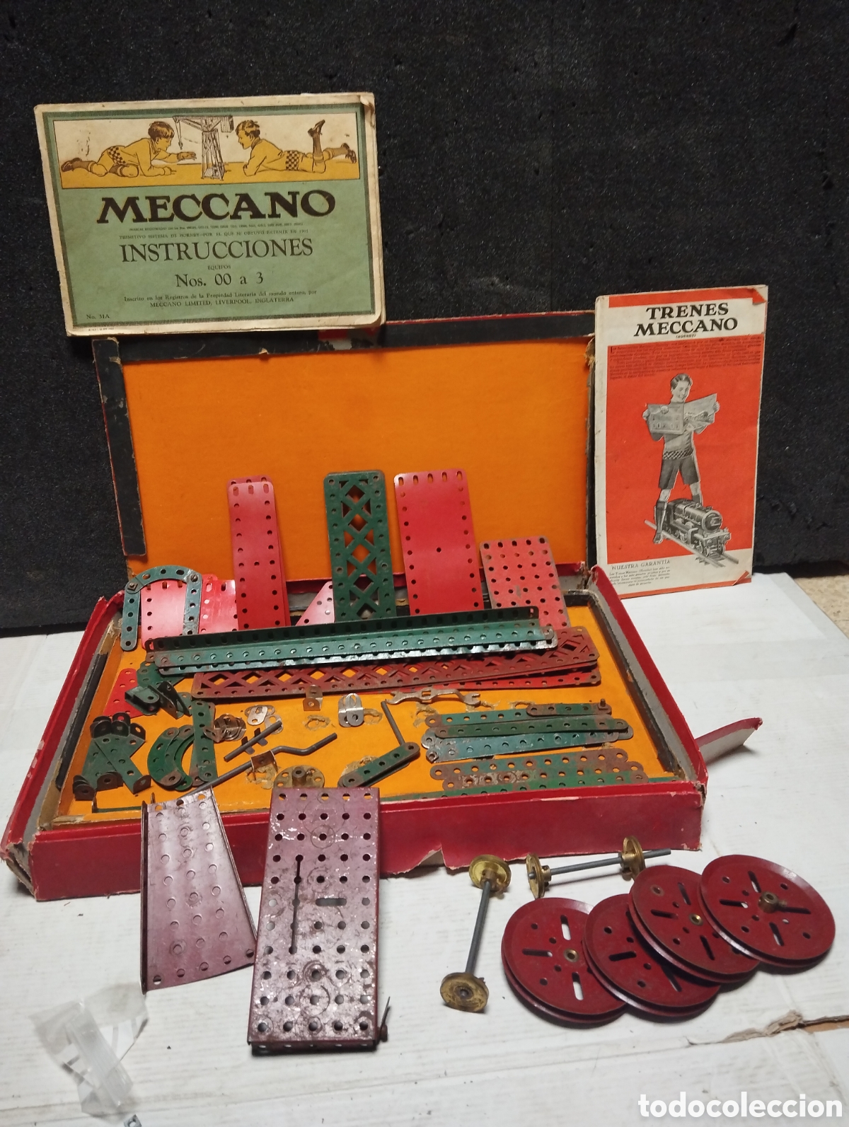 Juegos construcci&oacute;n - Meccano: Lote de antiguo Mecano - Foto 1
