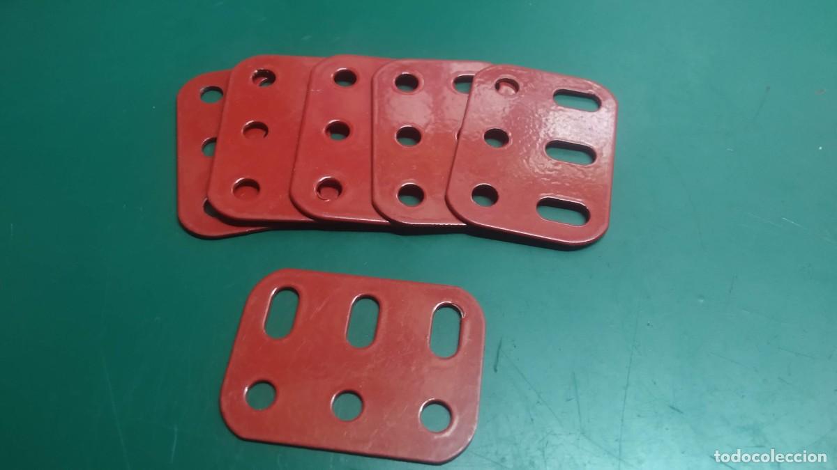 Juegos construcci&oacute;n - Meccano: Meccano parte 103H . Lote 6 viguetas planas 3 agujeros