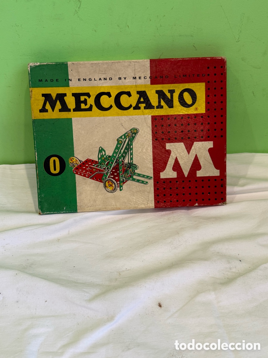 Juegos construcci&oacute;n - Meccano: Meccano n&ordm; 0 juego de construcci&oacute;n vintage con caja original