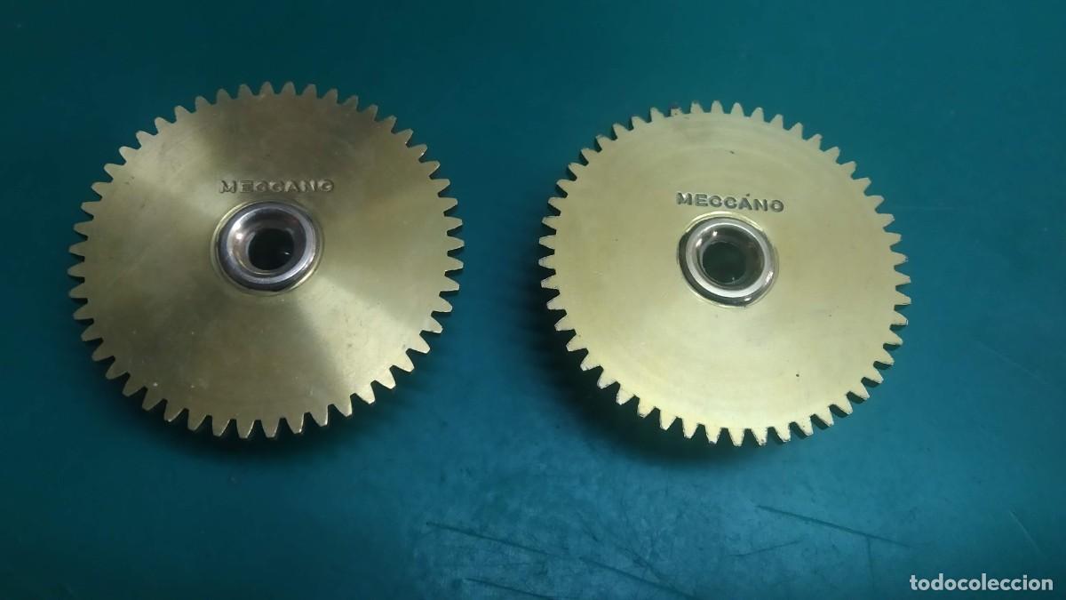Juegos construcci&oacute;n - Meccano: Meccano Parte num 27. 2 Ruedas dentadas 50 dientes.