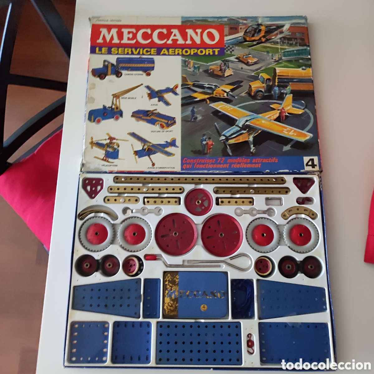 Juegos construcci&oacute;n - Meccano: Meccano n&uacute;mero 4. Servicio de Aeropuertos.Francia a&ntilde;os 60