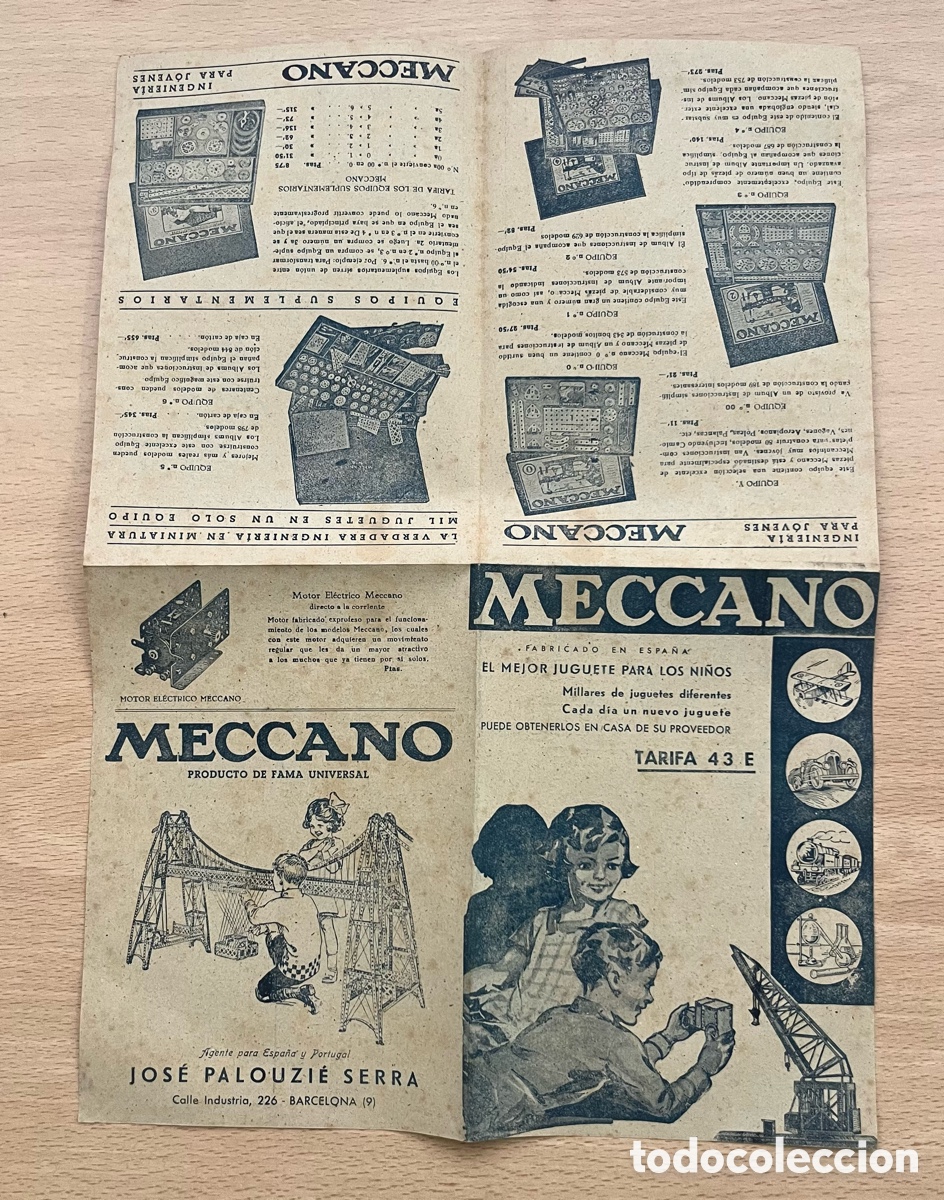 Juegos construcci&oacute;n - Meccano: CATALOGO MECCANO TARIFA N&ordm; 43 E - Foto 3