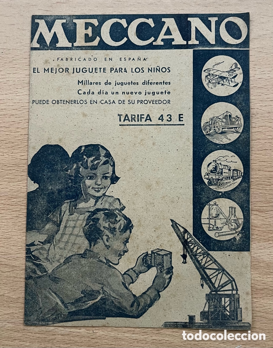 Juegos construcci&oacute;n - Meccano: CATALOGO MECCANO TARIFA N&ordm; 43 E - Foto 1
