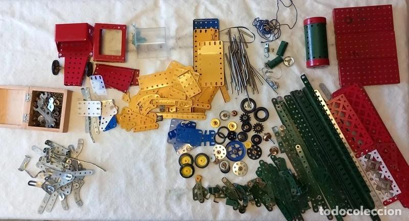 Juegos construcci&oacute;n - Meccano: Lote Meccano Vintage 50s y 70s + Manuales