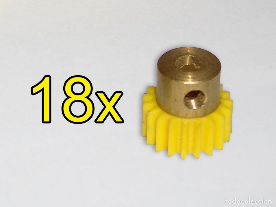 Juegos construcci&oacute;n - Meccano: MECCANO pieza N&ordm; 26 - PI&Ntilde;&Oacute;N DE PL&Aacute;STICO AMARILLO (18 piezas)
