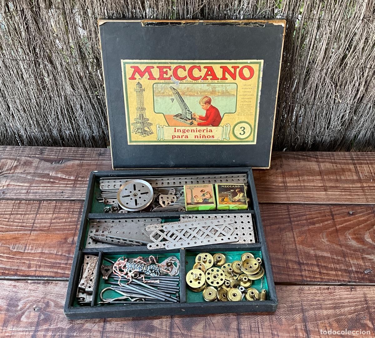 Spielzeug zum Bauen - Meccano: MECCANO INGENIER&Iacute;A PARA NI&Ntilde;OS N&ordm; 3 - A&Ntilde;OS 40-50 - MIRAR FOTOS - FABRICADO EN INGLATERRA -REINO UNIDO
