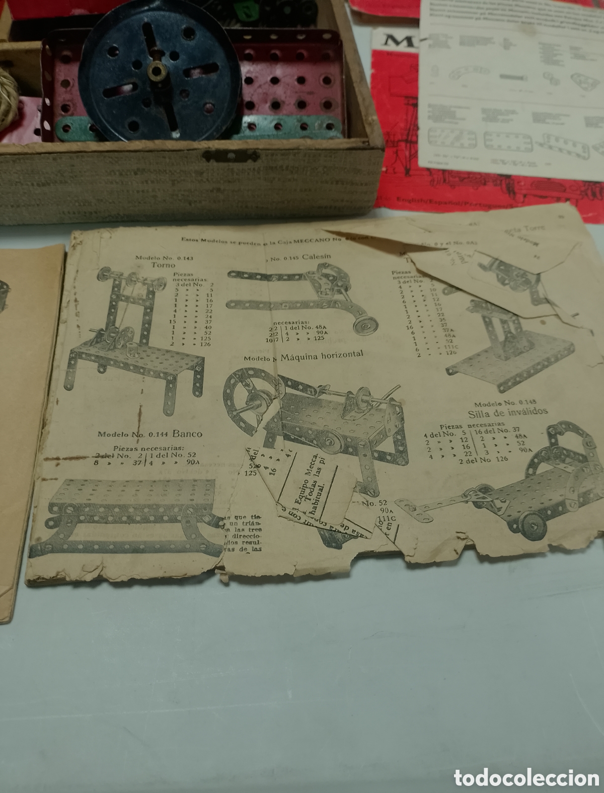 Juegos construcci&oacute;n - Meccano: Lote antiguo meccano - Foto 4