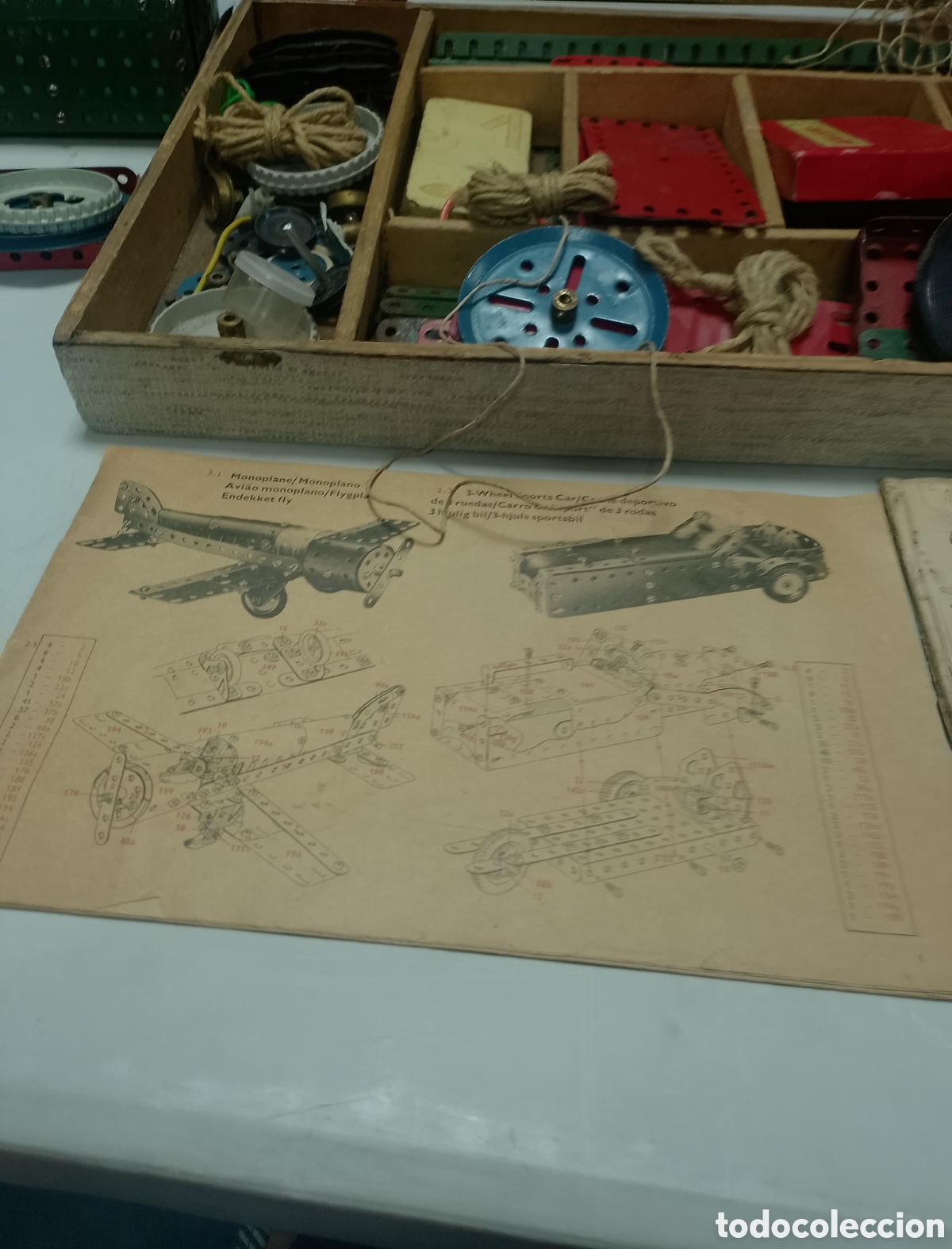 Juegos construcci&oacute;n - Meccano: Lote antiguo meccano - Foto 5