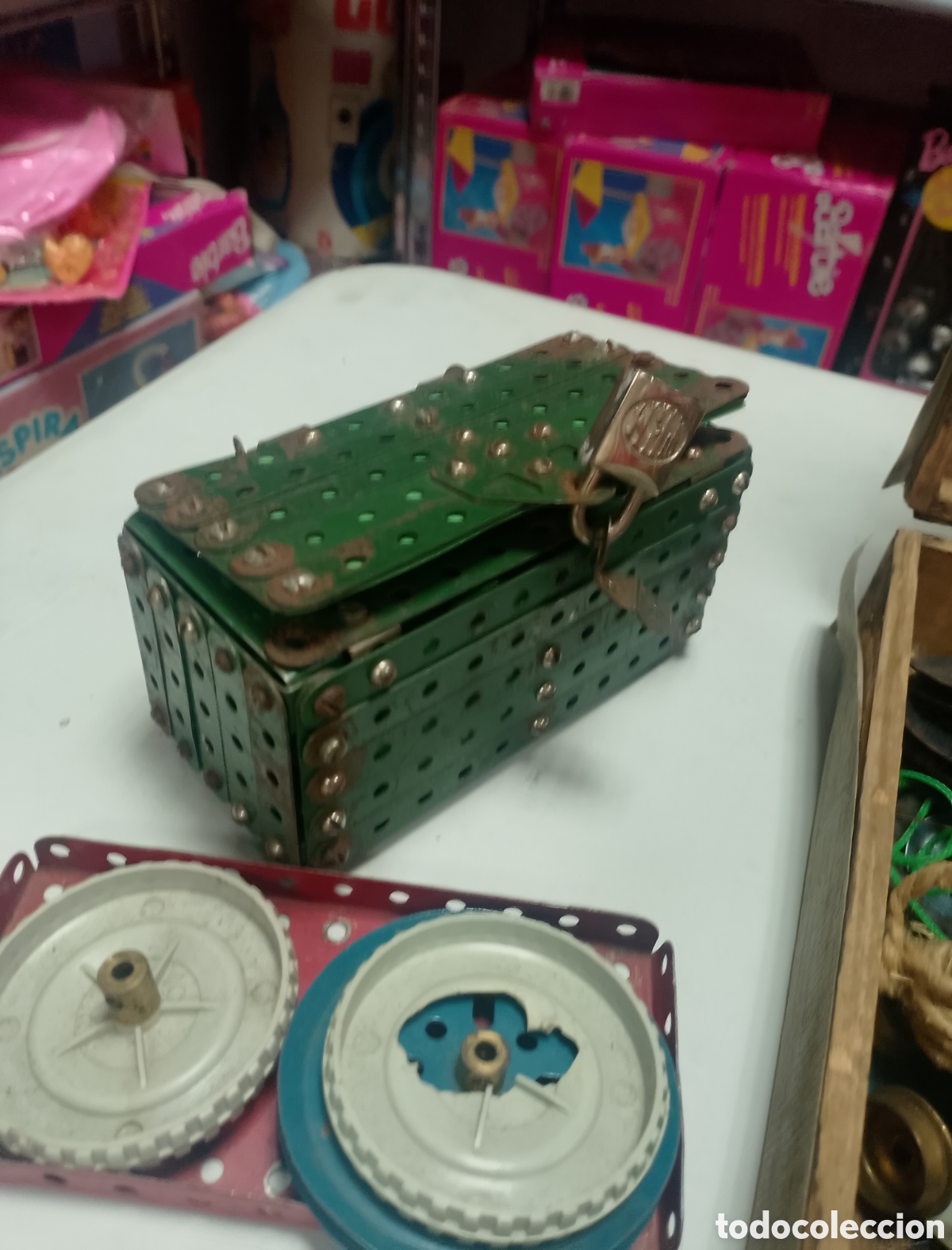 Juegos construcci&oacute;n - Meccano: Lote antiguo meccano - Foto 7