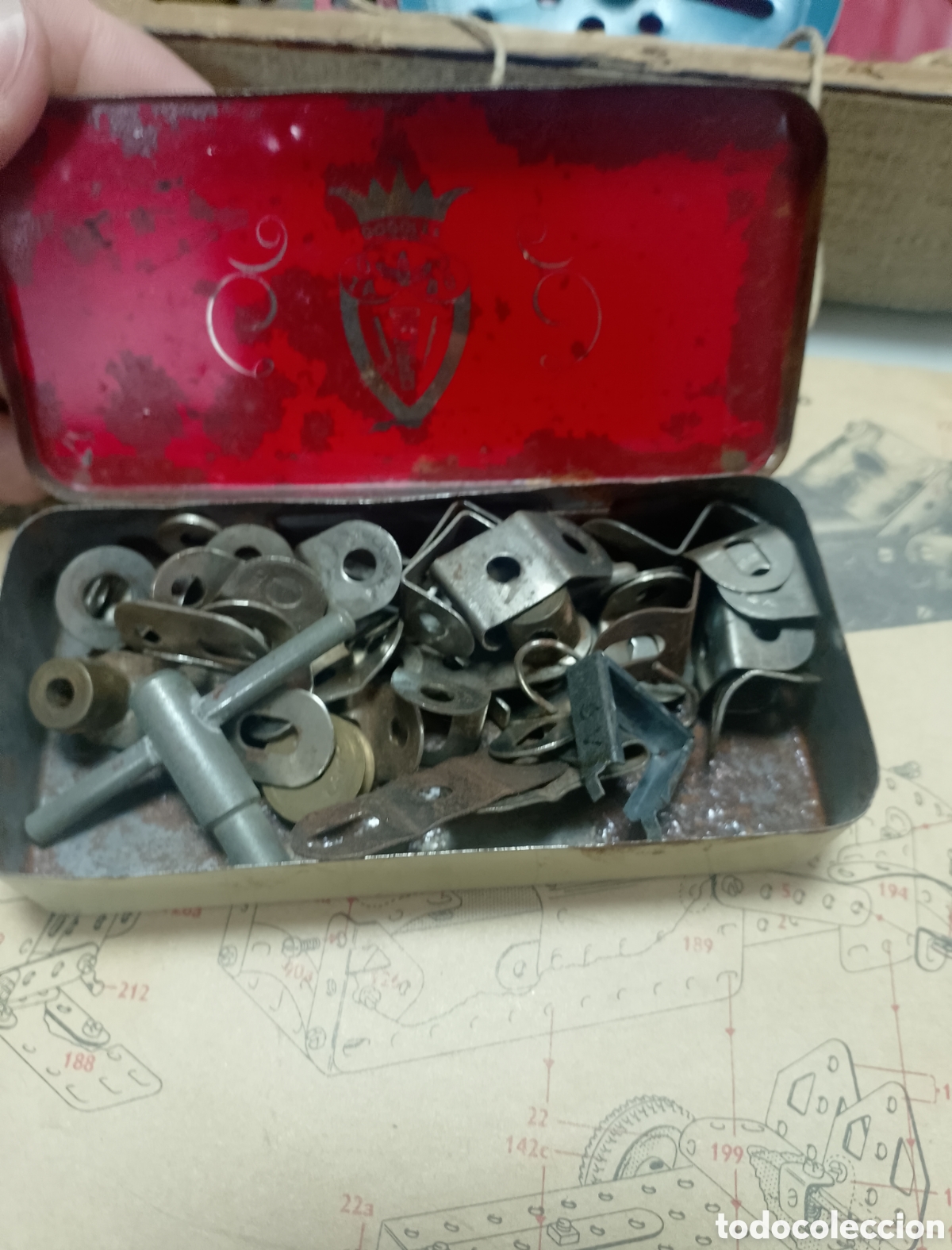 Juegos construcci&oacute;n - Meccano: Lote antiguo meccano - Foto 11