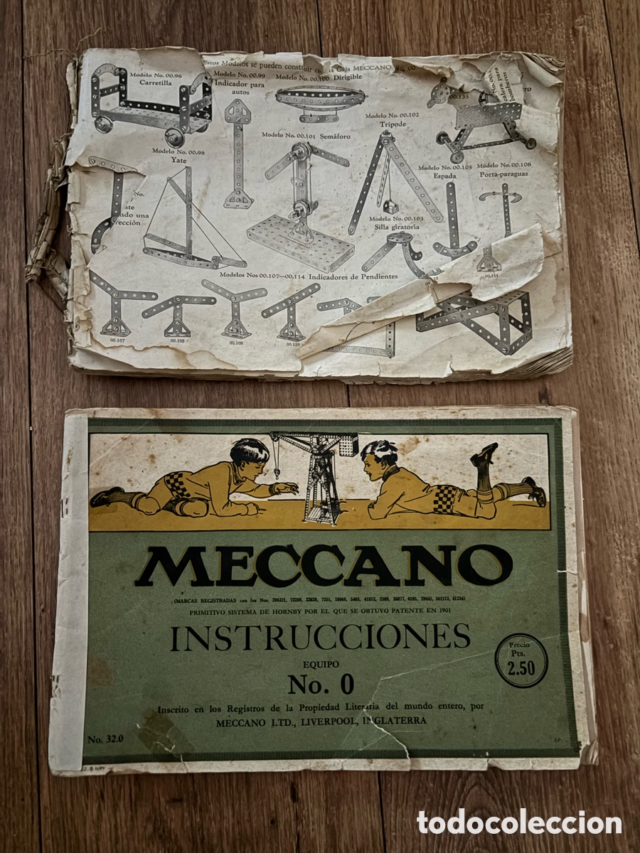 Juegos construcci&oacute;n - Meccano: Piezas de Meccano con instrucciones