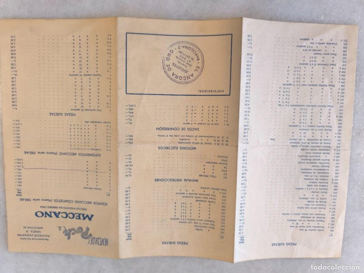 Juegos construcci&oacute;n - Meccano: MECCANO FOLLETO PRECIOS VIGENTES EN FEBRERO 1964 - L1