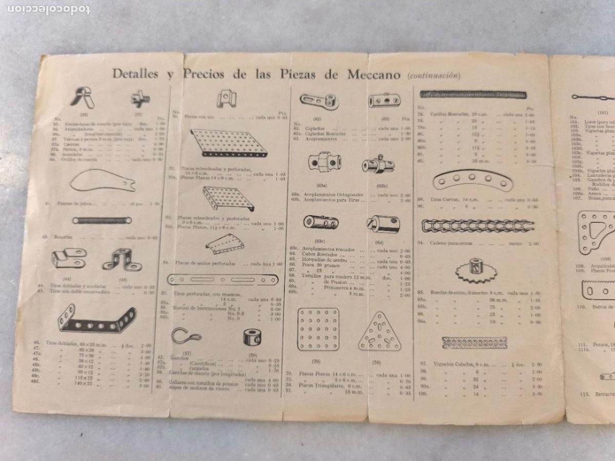 Juegos construcci&oacute;n - Meccano: TARIFA PRECIOS MECCANO PIEZAS L1