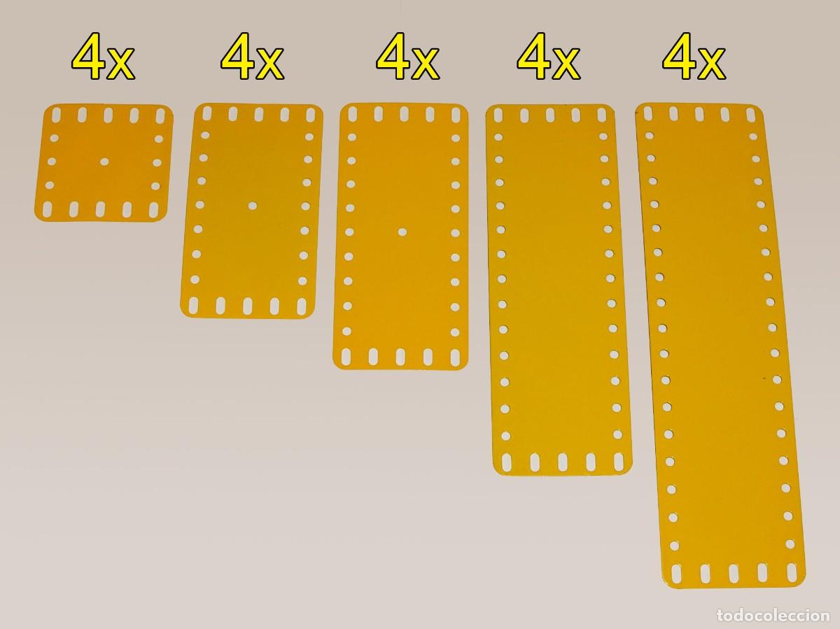 Juegos construcci&oacute;n - Meccano: MECCANO 20 placas flexibles (No 190, 191, 192, 195, 196) amarillo franc&eacute;s39