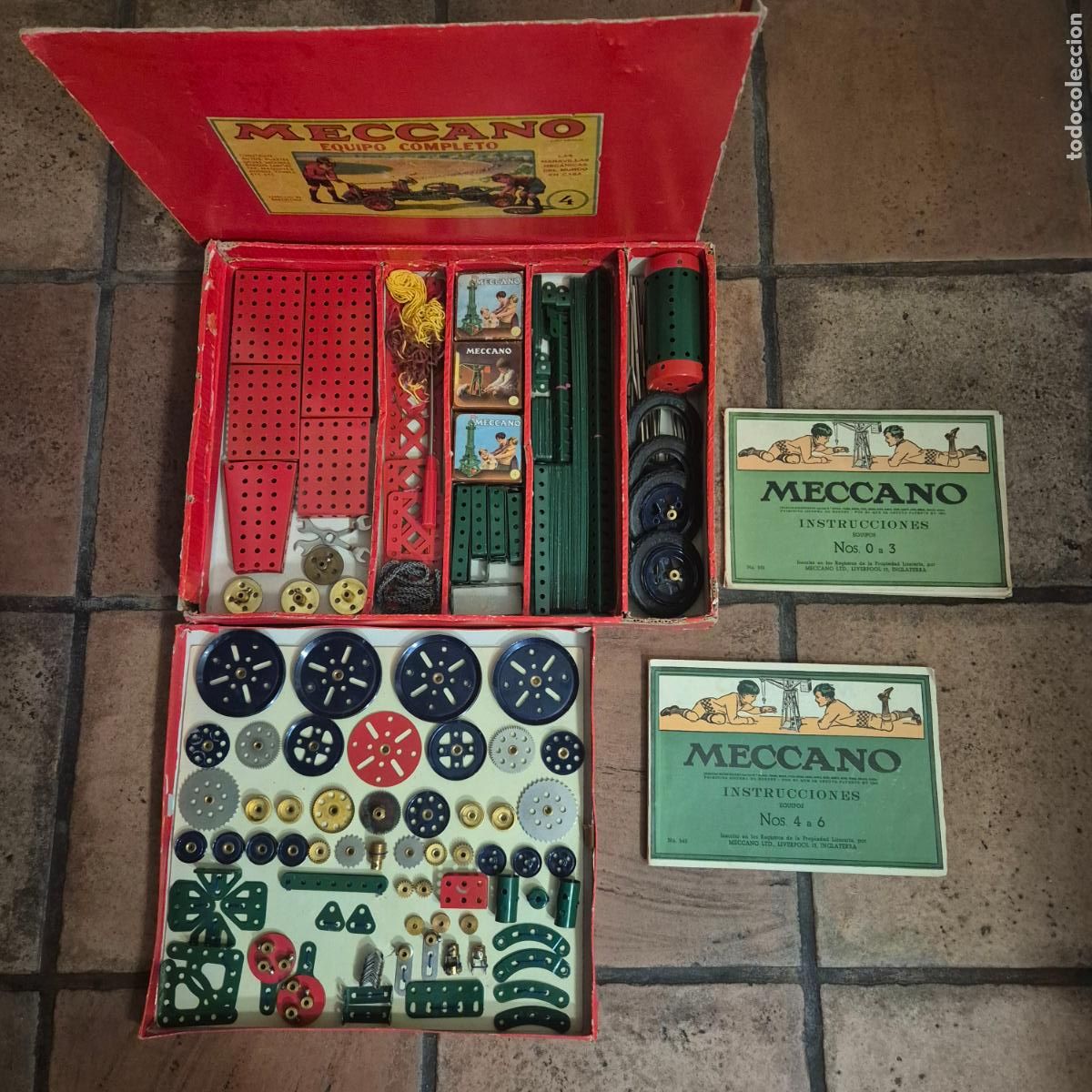 Juegos construcci&oacute;n - Meccano: INTERESANTE MECCANO NUM 4 A&Ntilde;O 1960 CON SUS MANUALES