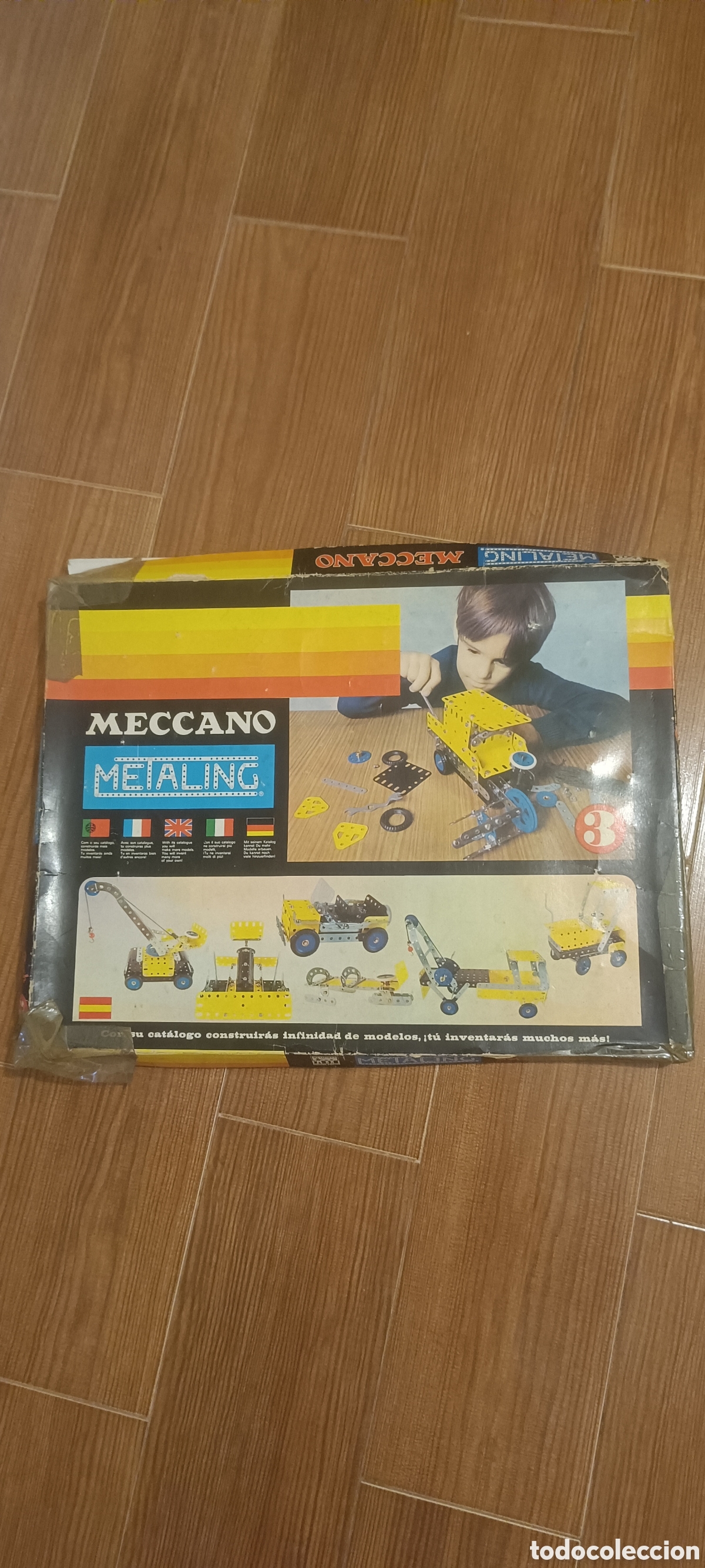 Juegos construcci&oacute;n - Meccano: Meccano Metalling 3 con instrucciones y piezas A&ntilde;os 70 vintage