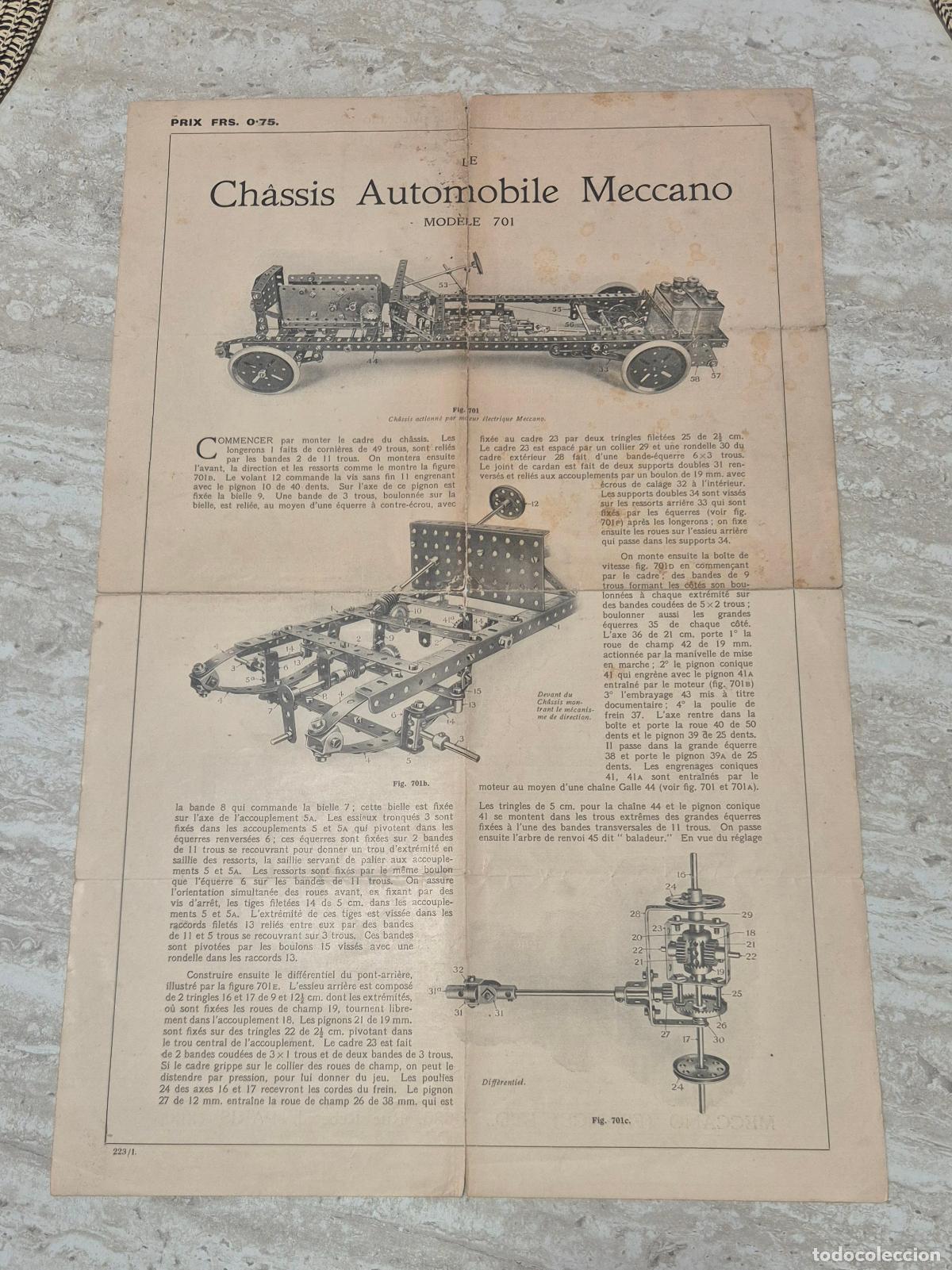 Juegos construcci&oacute;n - Meccano: Meccano Model 701 (1923 Chassis Automobile 223/1. instruction leaflet for model)