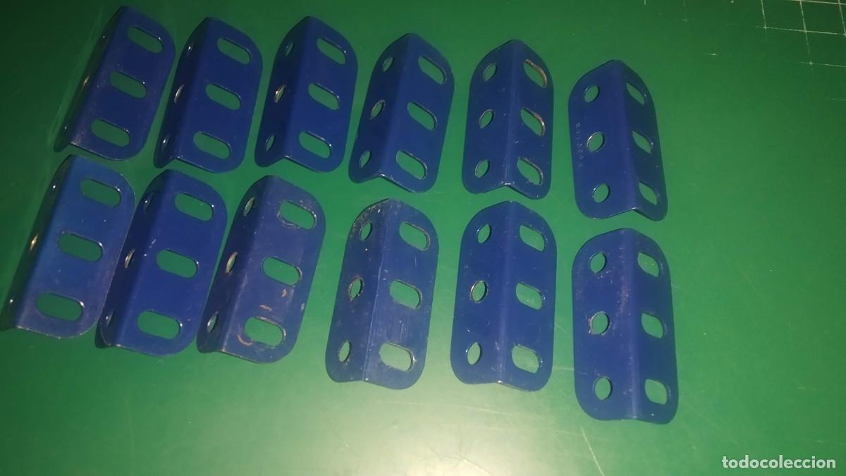 Juegos construcci&oacute;n - Meccano: MECCANO Parte n&ordm; 9F. 12 Piezas, viguetas angulares de 3 agujeros