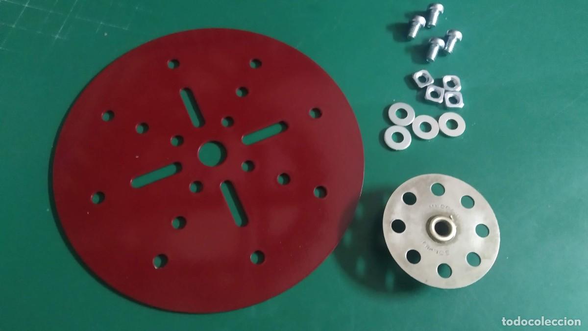 Juegos construcci&oacute;n - Meccano: Meccano parte n&ordm; 146A y 24A Lote placa redonda 4 inch. (10 cm)