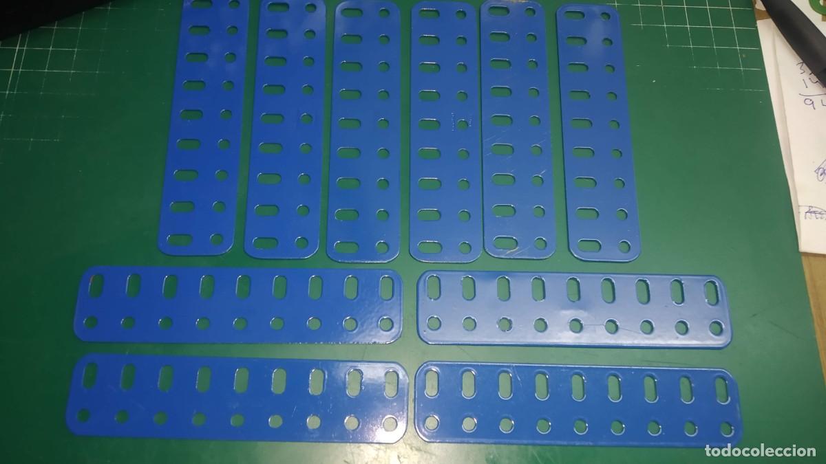 Juegos construcci&oacute;n - Meccano: Meccano parte n&ordm; 103c Lote de 10 viguetas planas 9 agujeros.