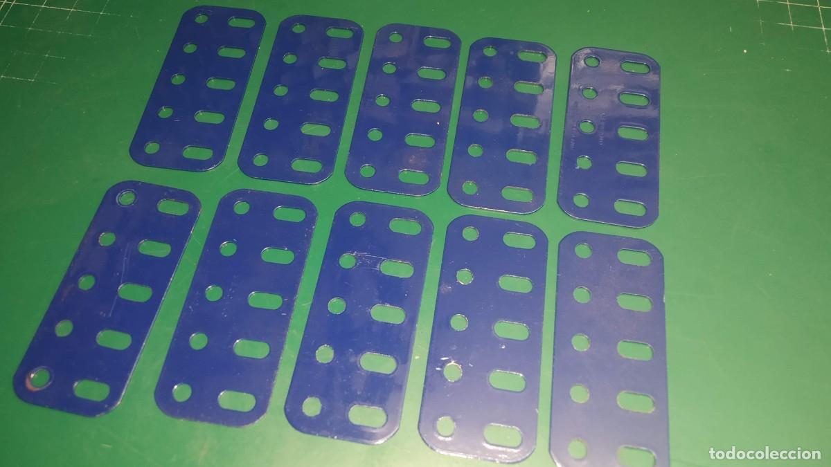 Juegos construcci&oacute;n - Meccano: MECCANO, Parte 103f. Lote 10 viguetas planas de 5 agujeros
