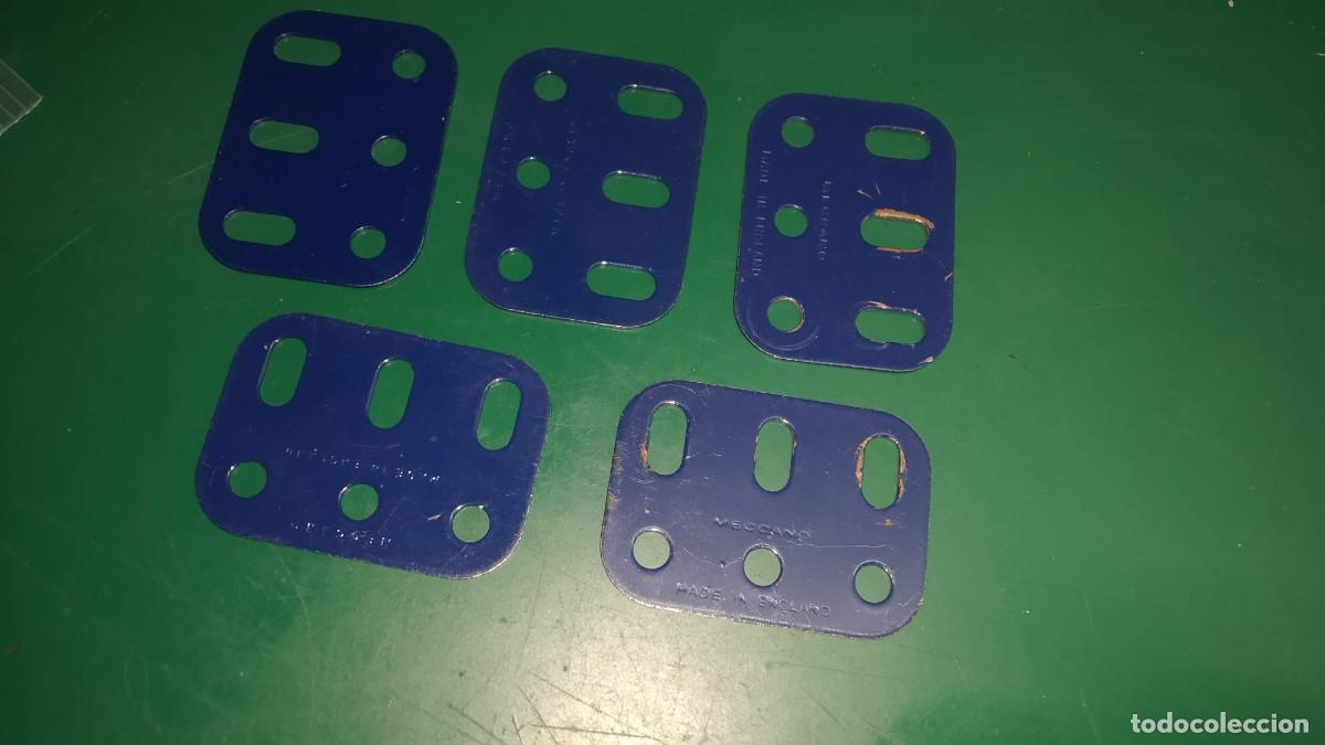 Juegos construcci&oacute;n - Meccano: Meccano. Parte 103H. Lote 5 viguetas planas 3 agujeros