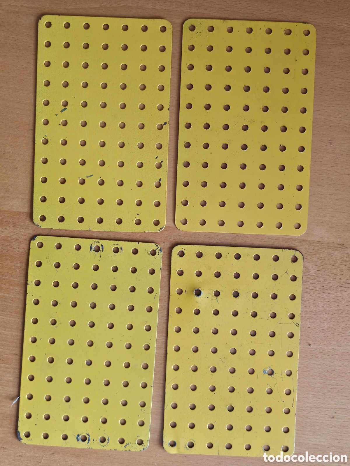 Juegos construcci&oacute;n - Meccano: Placas planas Meccano amarillas pieza 52a