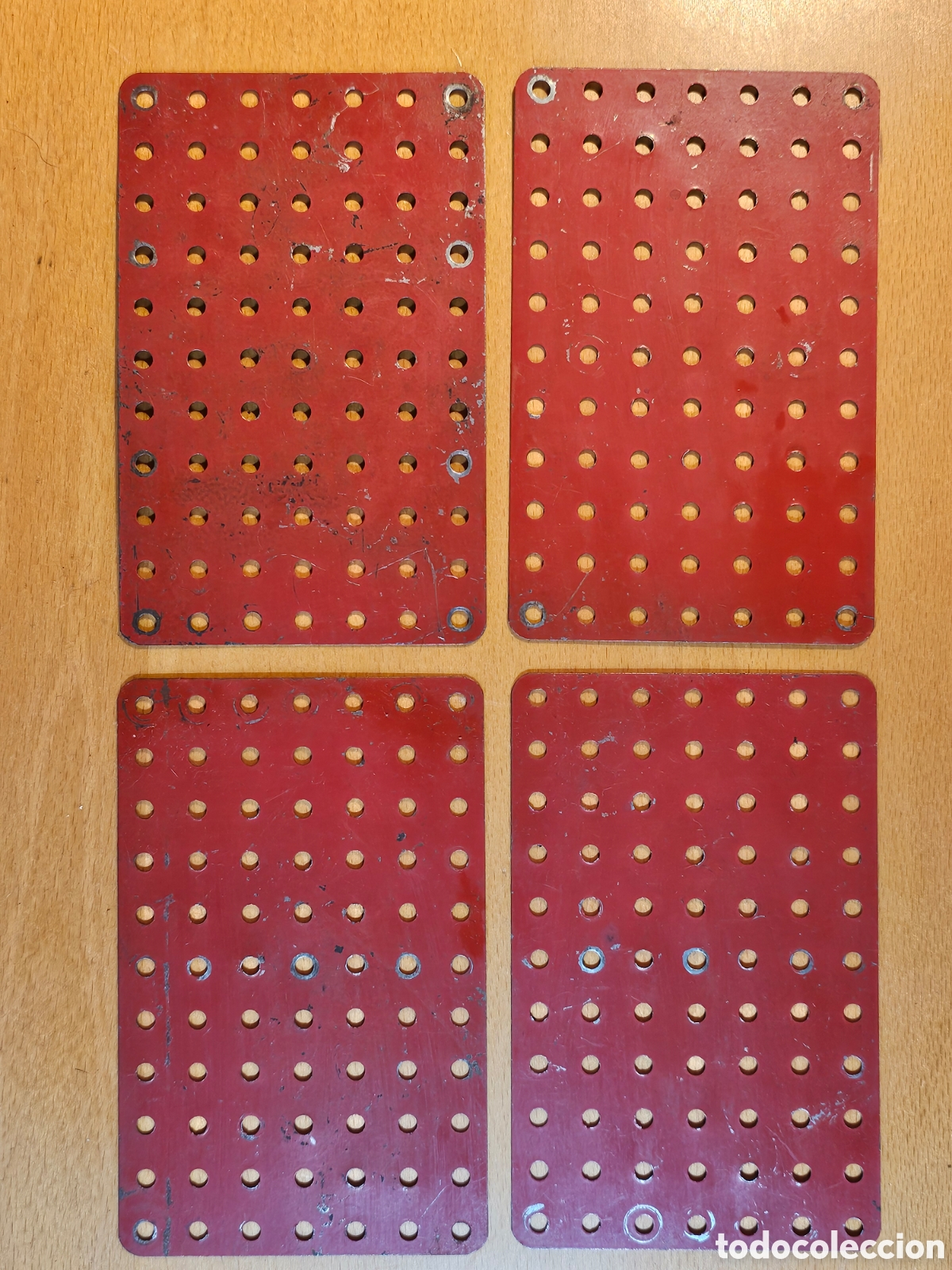 Juegos construcci&oacute;n - Meccano: Placas planas Meccano rojas pieza 52a