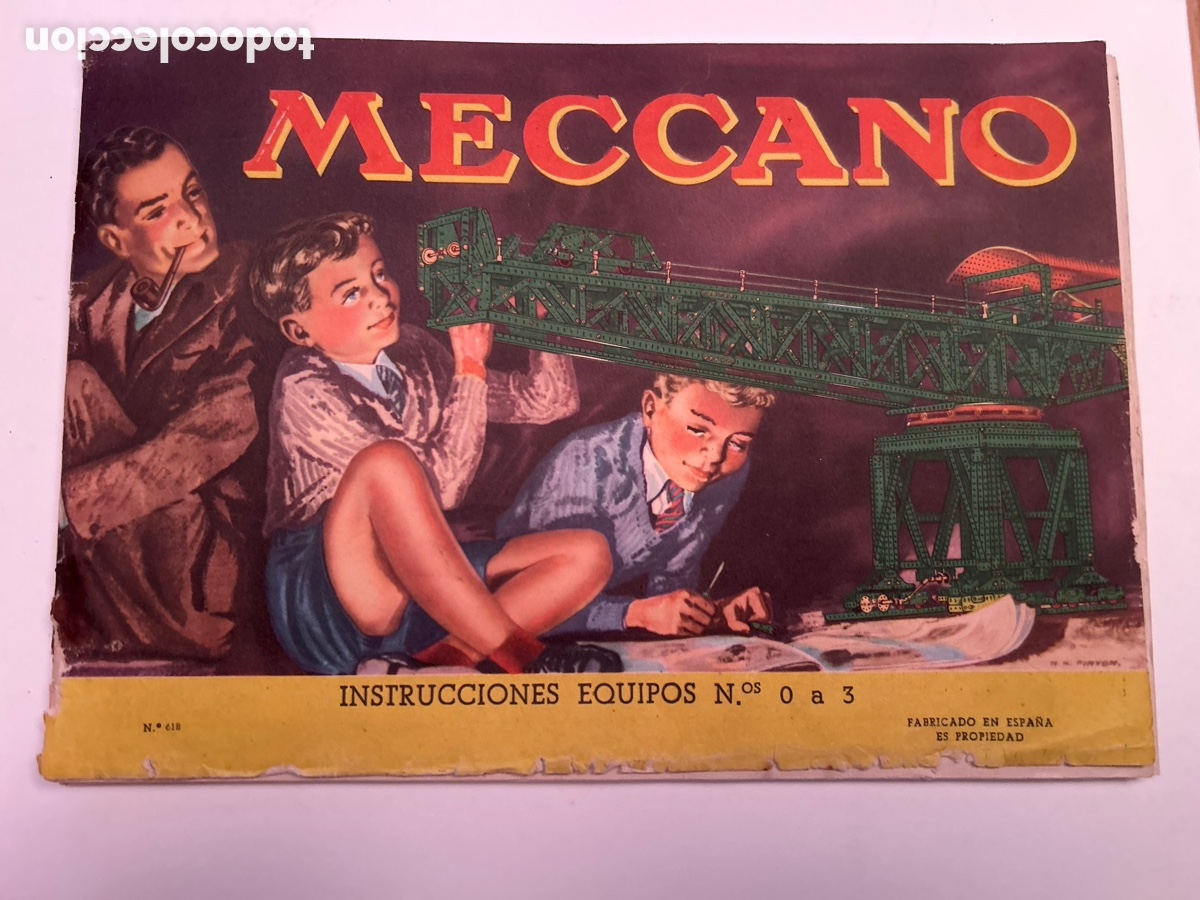 Juegos construcci&oacute;n - Meccano: Antiguo manual de instrucciones Meccano.1958