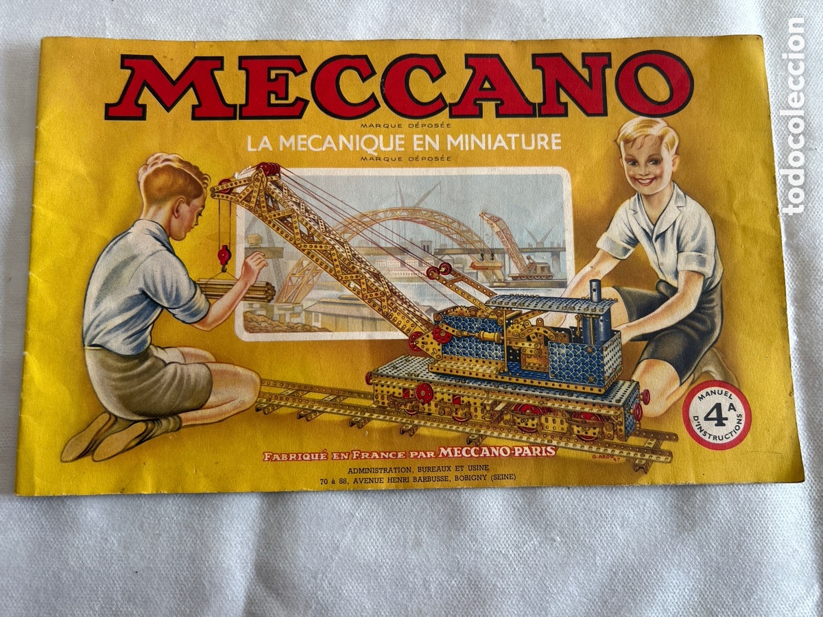 Juegos construcci&oacute;n - Meccano: Antiguo Manual instrucciones Meccano.1954