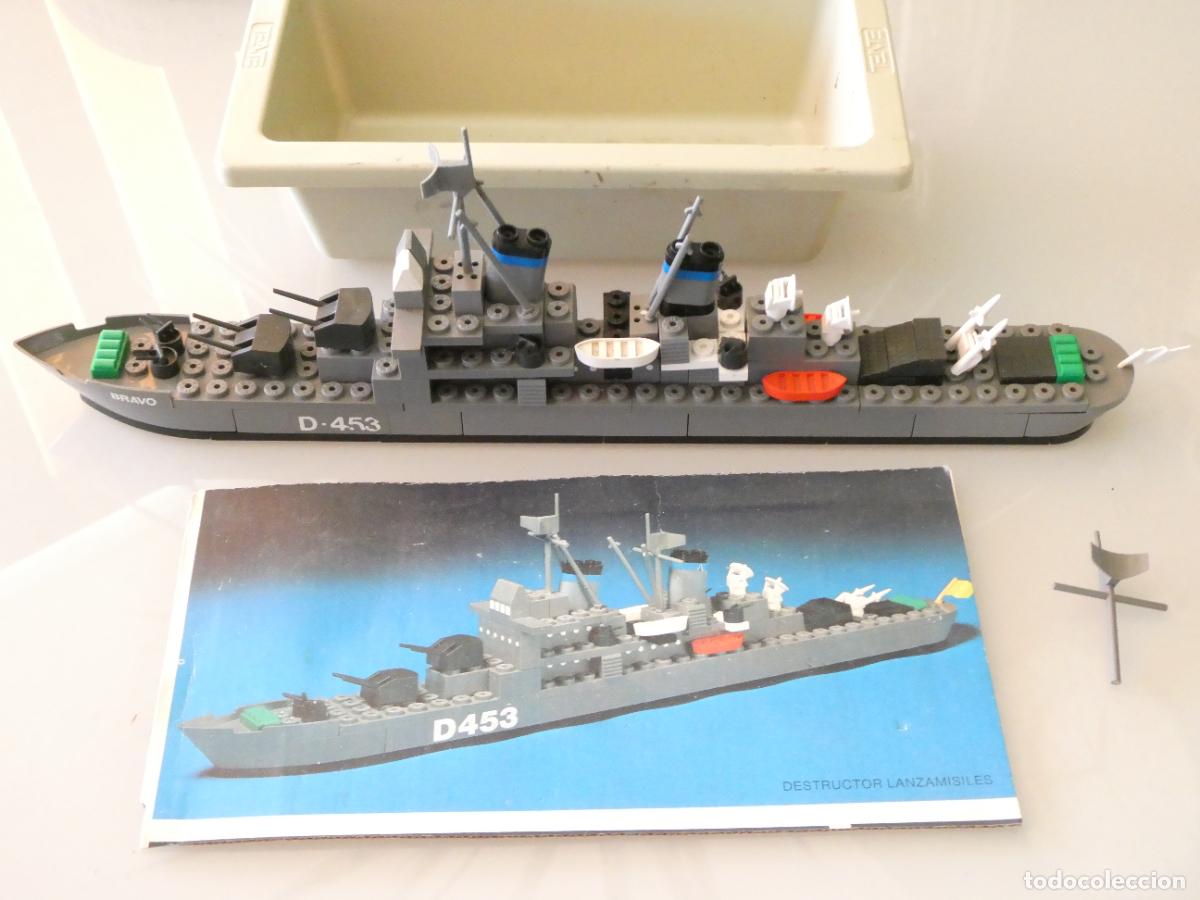 Juegos construcci&oacute;n - Tente: JUEGO JUGUETE TENTE EXIN. BARCO MAR OCEANIS. BUQUE MILITAR DESTRUCTOR LANZAMISILES BRAVO