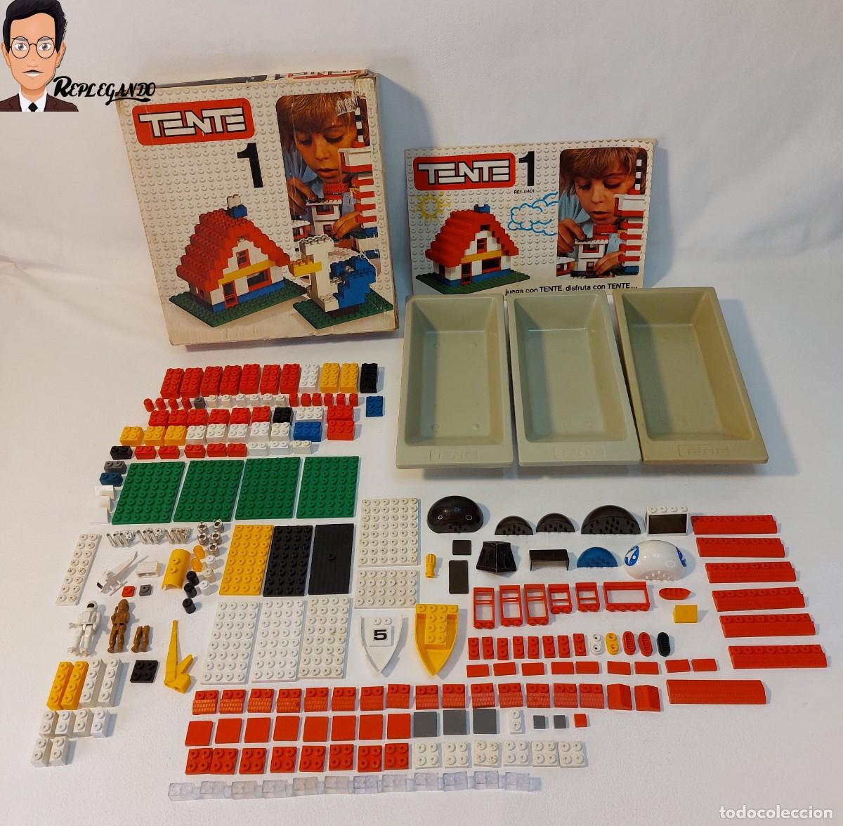 Juegos construcci&oacute;n - Tente: TENTE : GRAN LOTE 220 PIEZAS + CAJA ORIGINAL N&ordm;1 (REF:0401) + DOCUMENTACI&Oacute;N + 3 BANDEJAS / EXIN