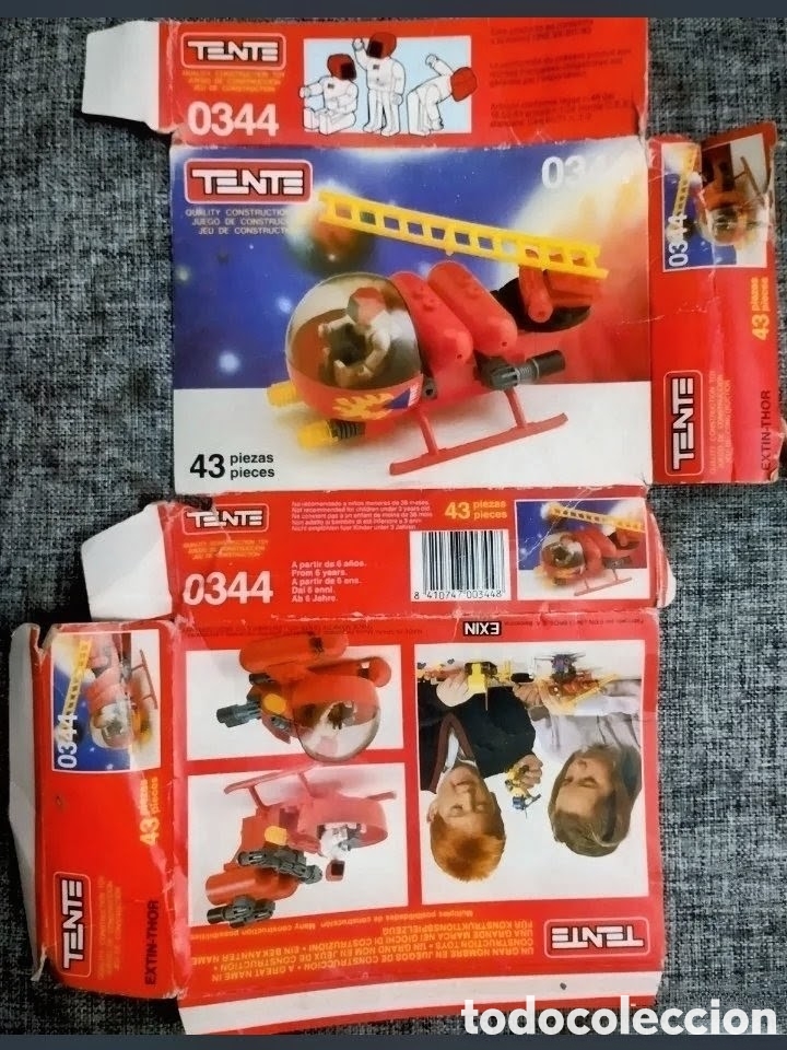 Juegos construcci&oacute;n - Tente: CAJA de CART&Oacute;N de TENTE referencia 0344 en defectuoso estado (ver fotos)