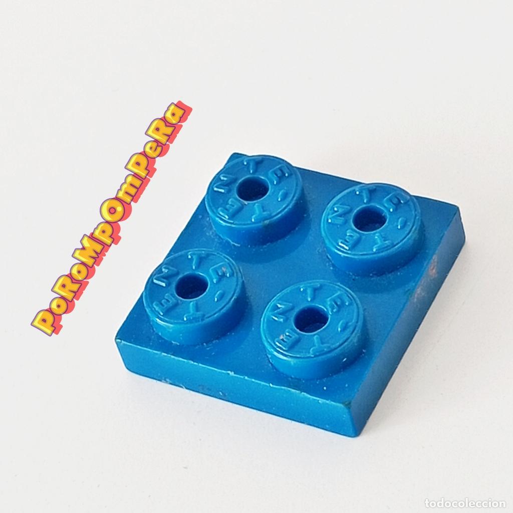 Juegos construcci&oacute;n - Tente: TENTE Placa cuadrada lisa 2x2 azul EXIN