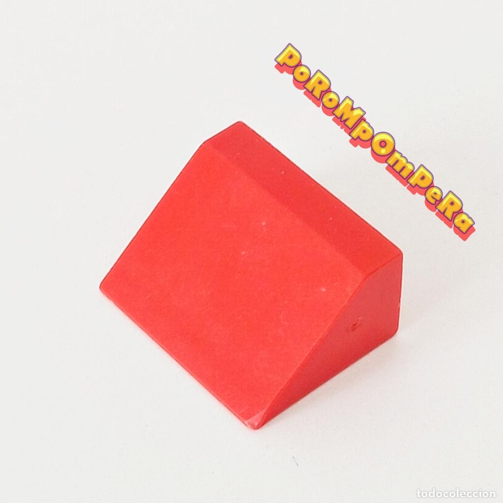 Juegos construcci&oacute;n - Tente: TENTE Bloque inclinado inferior puntiguado rojo pico EXIN