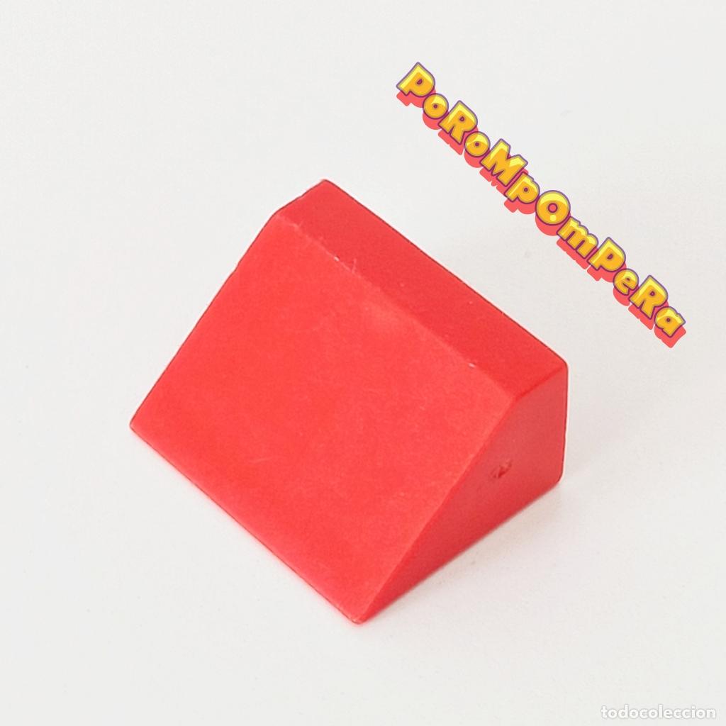 Juegos construcci&oacute;n - Tente: TENTE Bloque inclinado inferior puntiguado rojo pico EXIN