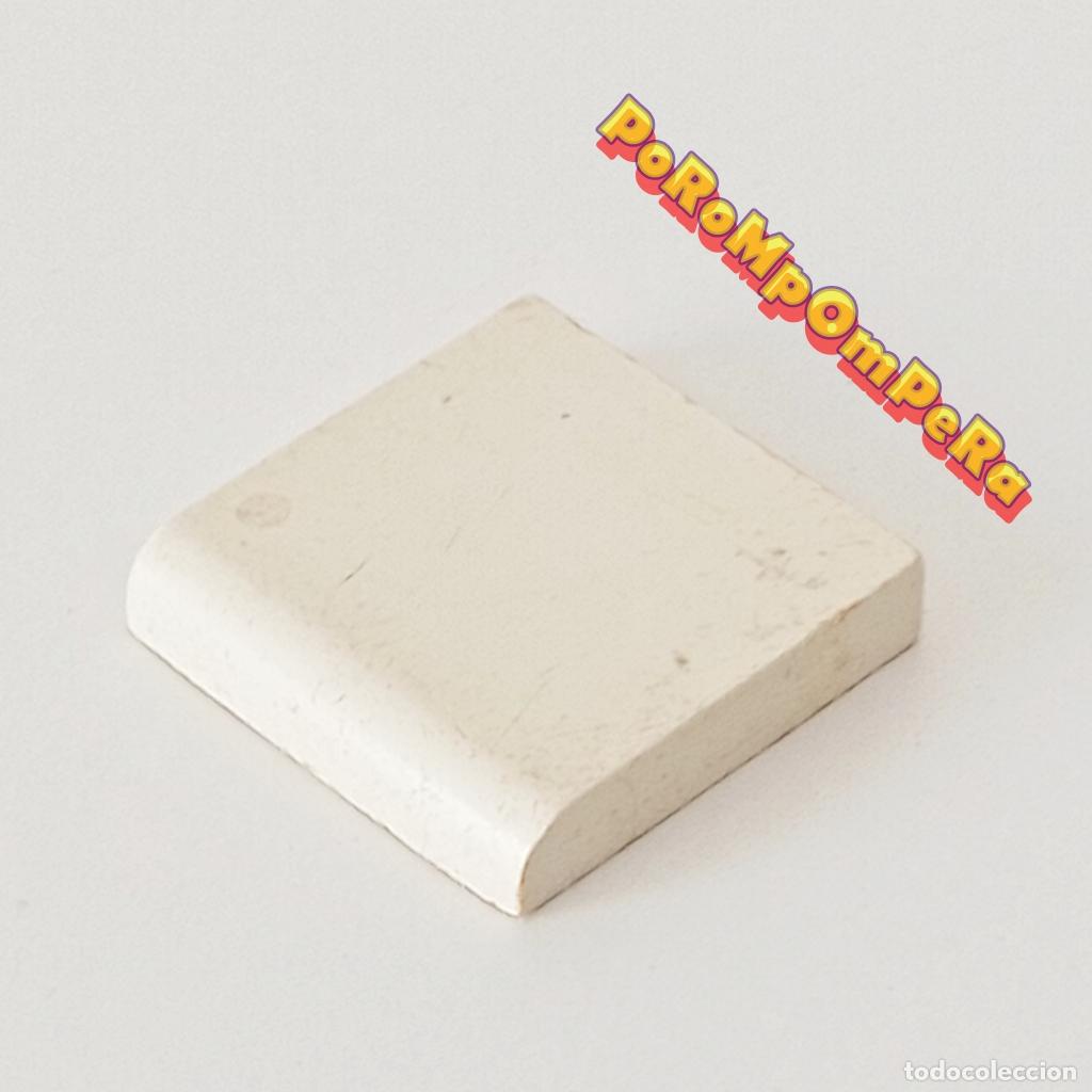 Juegos construcci&oacute;n - Tente: TENTE Baldosa redondeada blanca 2x2 cuadrado liso EXIN