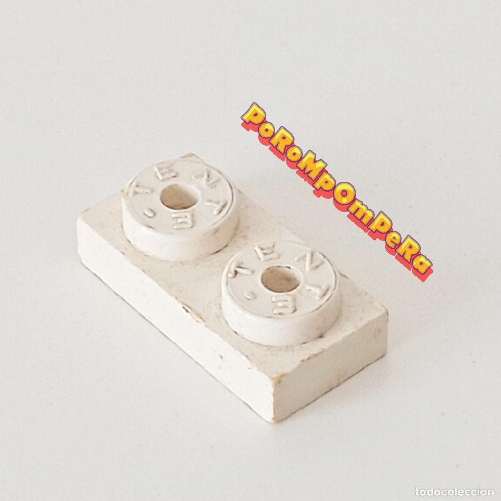 Juegos construcci&oacute;n - Tente: TENTE Placa rectangular 1x2 blanca EXIN