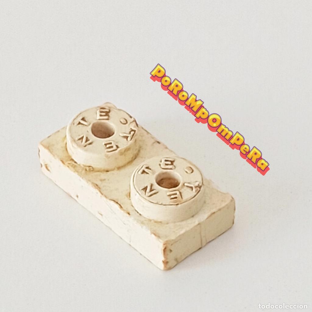 Juegos construcci&oacute;n - Tente: TENTE Placa rectangular 1x2 blanca EXIN