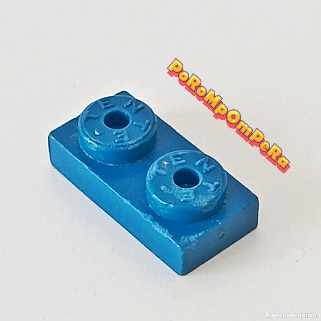 Juegos construcci&oacute;n - Tente: TENTE Placa rectangular 1x2 azul EXIN