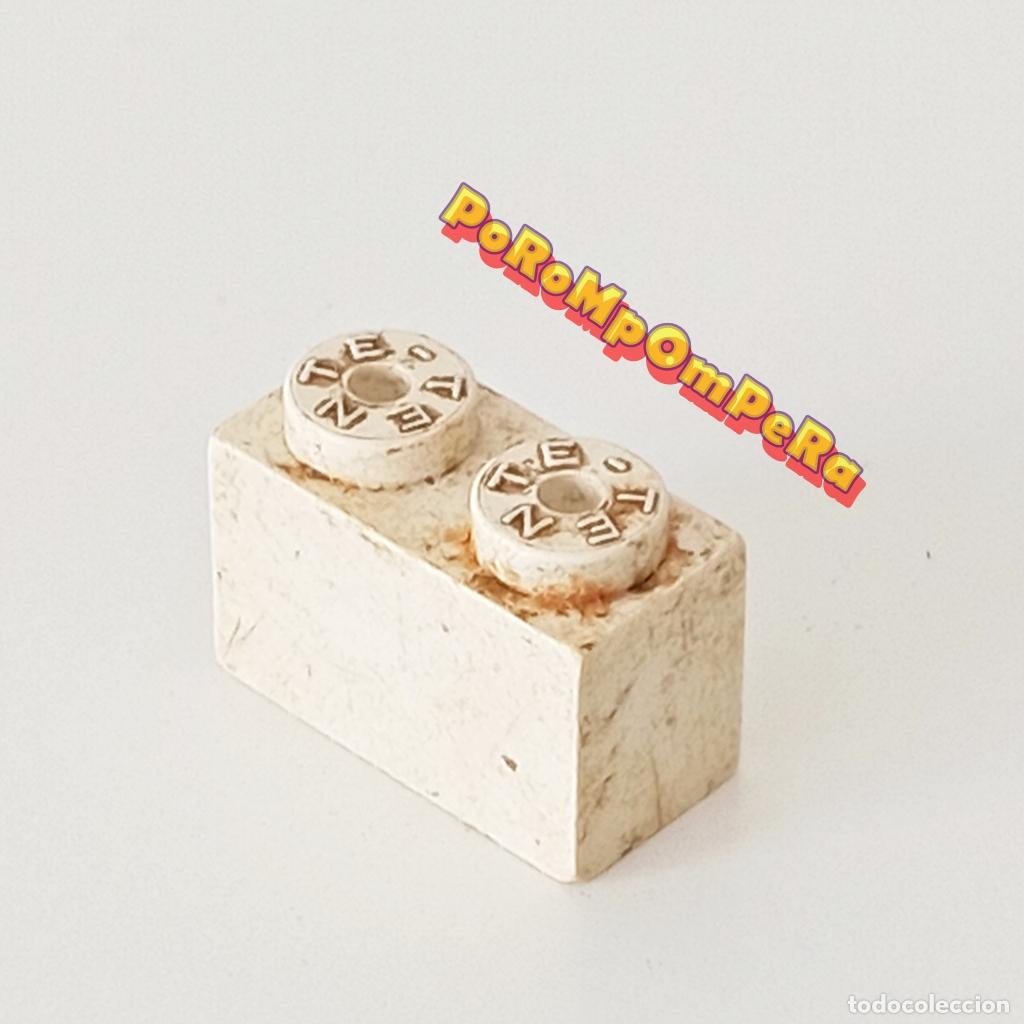 Juegos construcci&oacute;n - Tente: TENTE J&aacute;cena rectangular 1x2 blanca ladrillo pieza EXIN