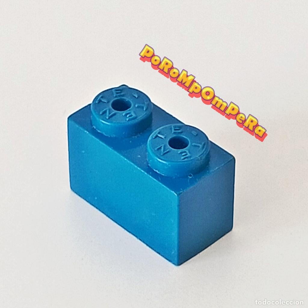 Juegos construcci&oacute;n - Tente: TENTE J&aacute;cena rectangular 1x2 azul ladrillo pieza EXIN
