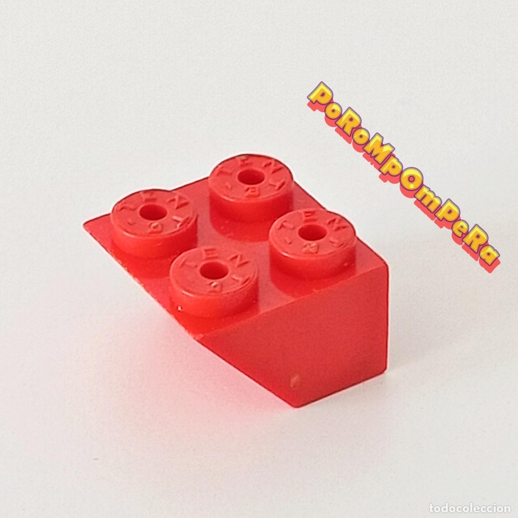 Juegos construcci&oacute;n - Tente: TENTE Cu&ntilde;a inclinada superior bloque puntiguado rojo pico pieza EXIN