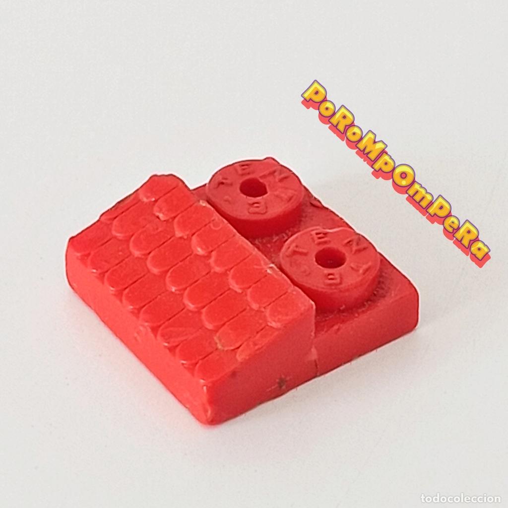 Juegos construcci&oacute;n - Tente: TENTE Tejado cuadrado 2x2 rojo pieza EXIN